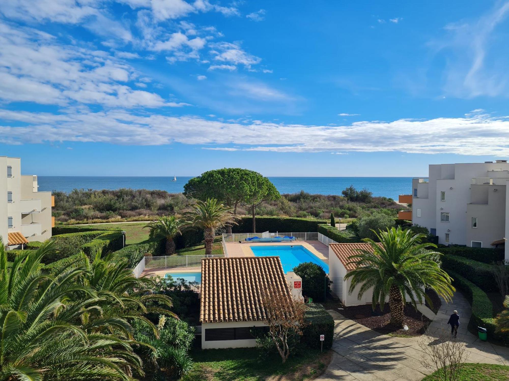 Magnifique Vue Mer Pour Ce T2 Avec Piscine Saint-Cyprien  Exterior photo